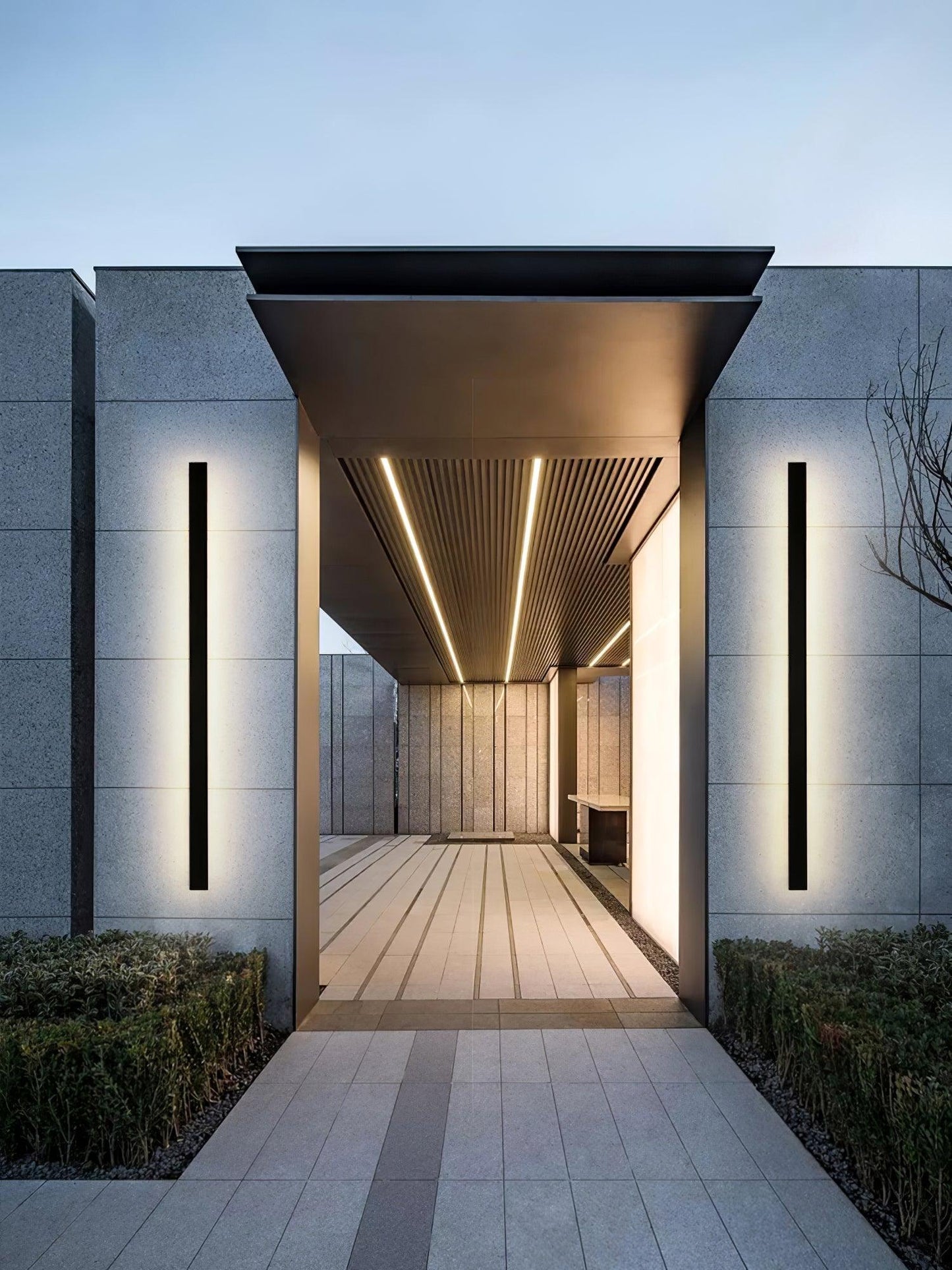 Long Strip Solar Outdoor Sconce LED Waterproof Wall Light