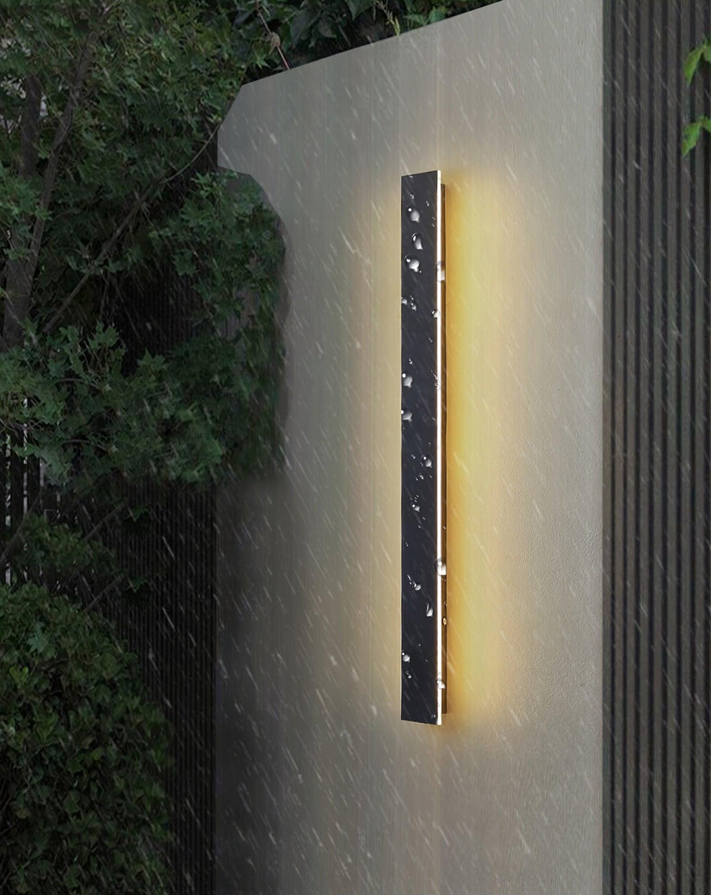Long Strip Solar Outdoor Sconce LED Waterproof Wall Light