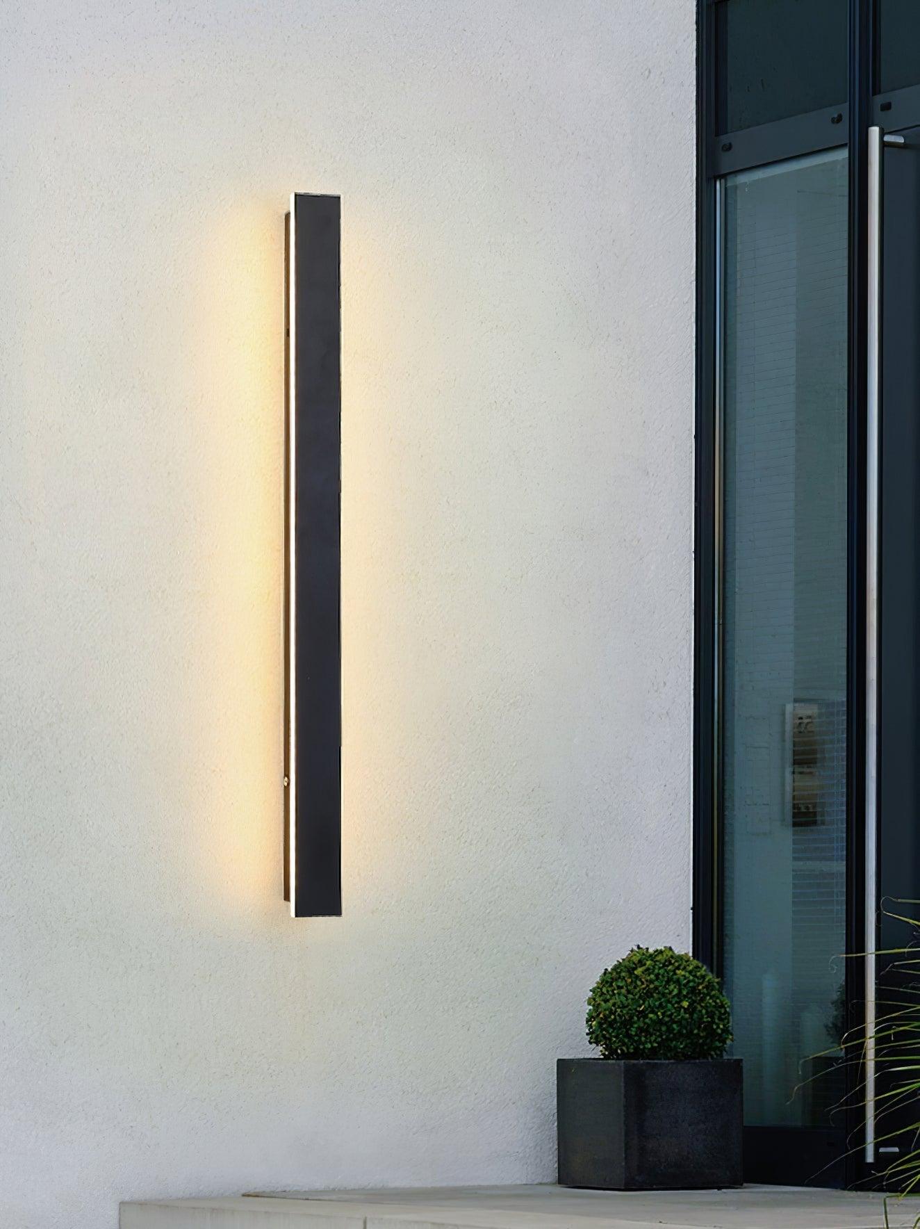 Long Strip Solar Outdoor Sconce LED Waterproof Wall Light