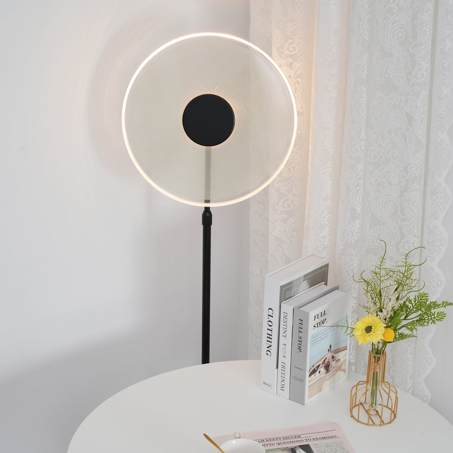 Luxora Floor Lamp - LED Indoor Lighting, Elegant Gold Design