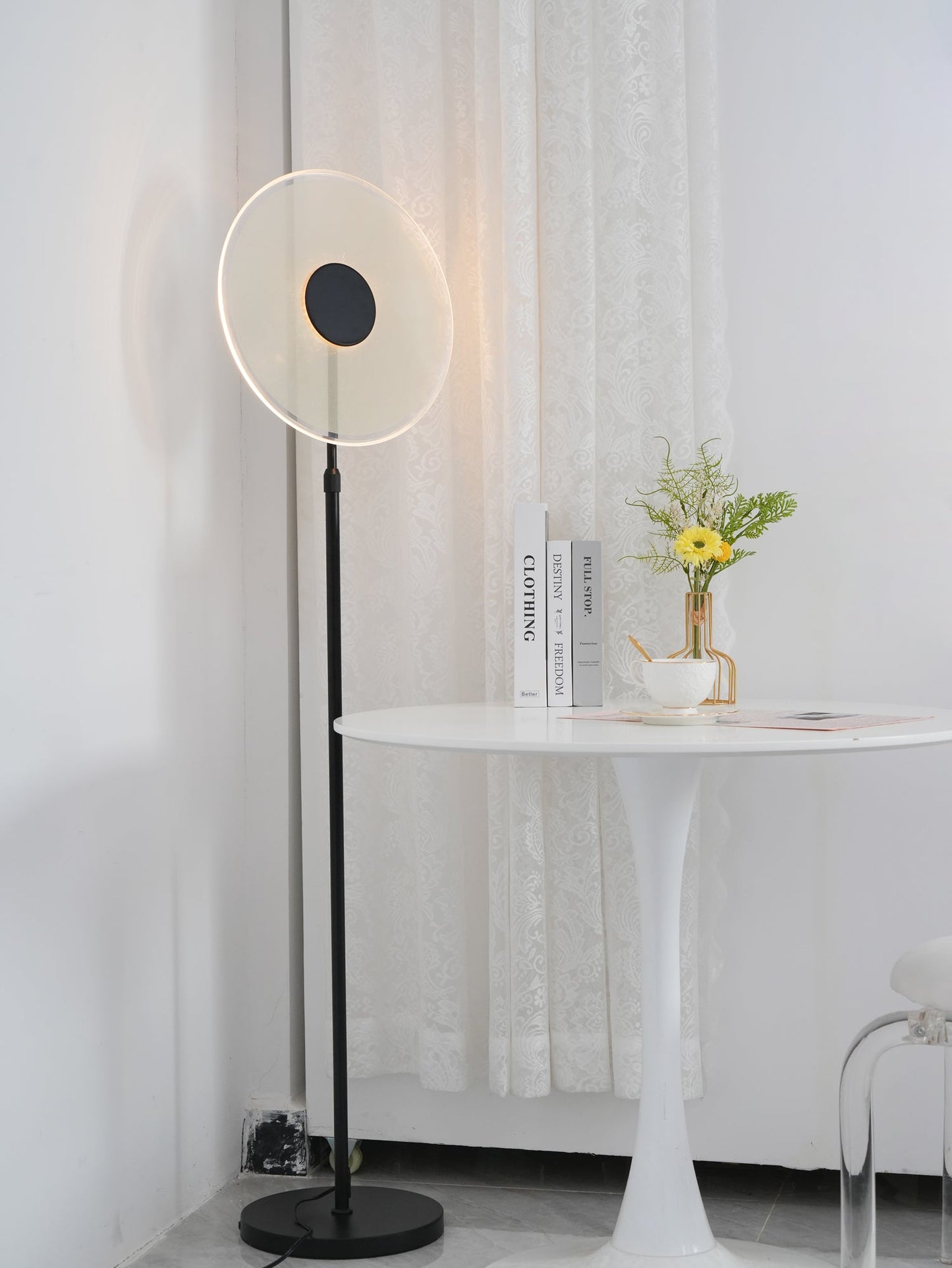 Luxora Floor Lamp - LED Indoor Lighting, Elegant Gold Design