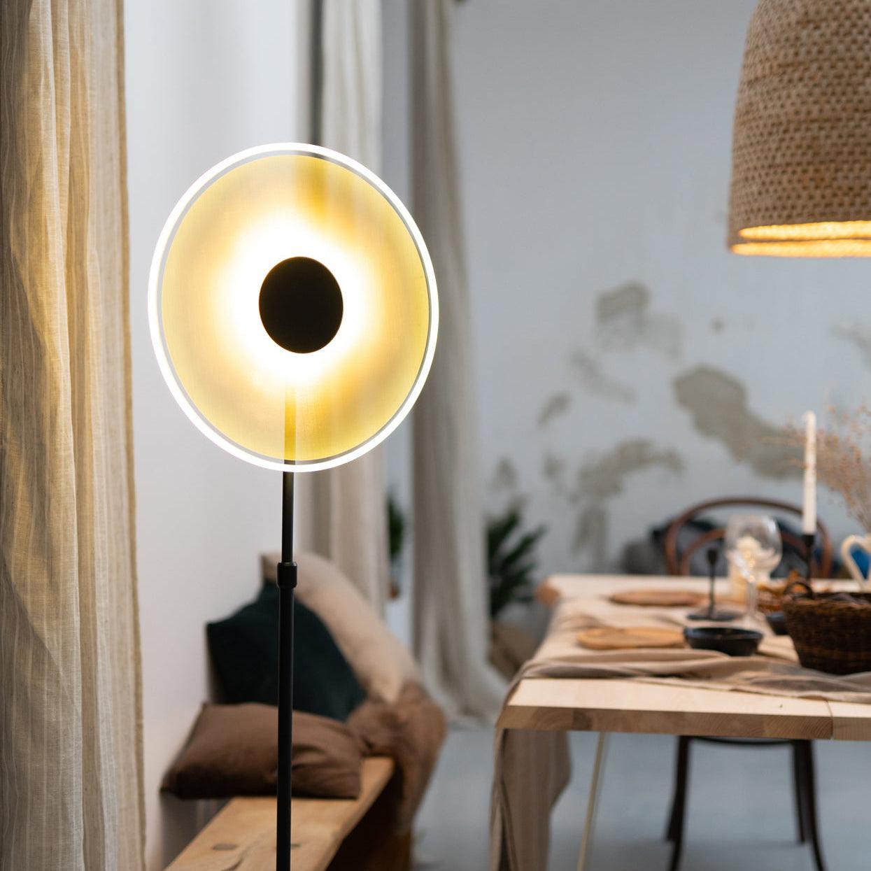 Luxora Floor Lamp - LED Indoor Lighting, Elegant Gold Design