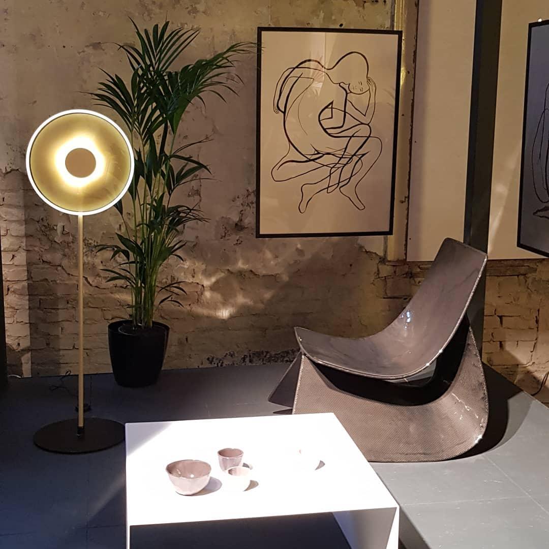 Luxora Floor Lamp - LED Indoor Lighting, Elegant Gold Design