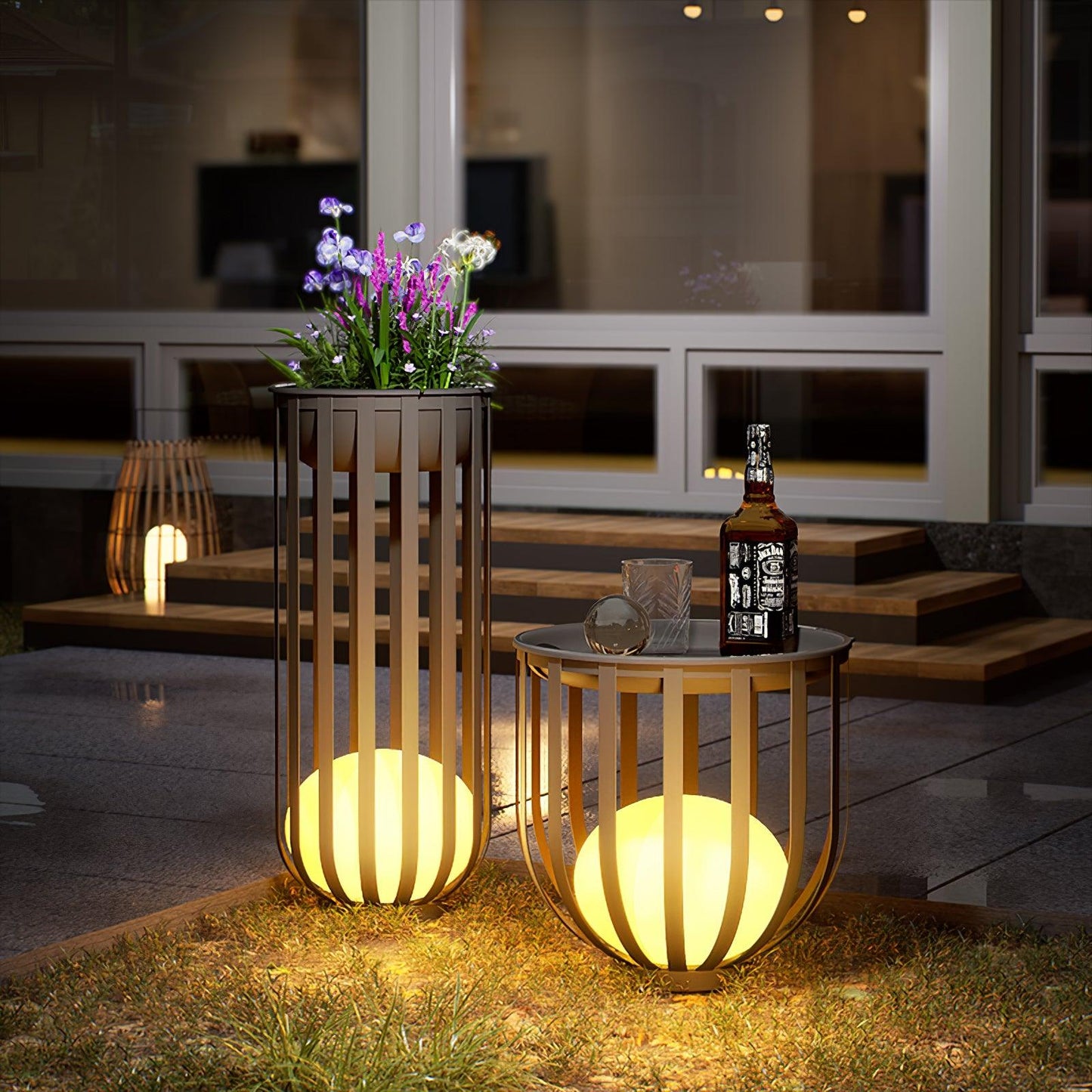 Bols Garden Outdoor Lamp with Dimmable LED and Waterproof Design