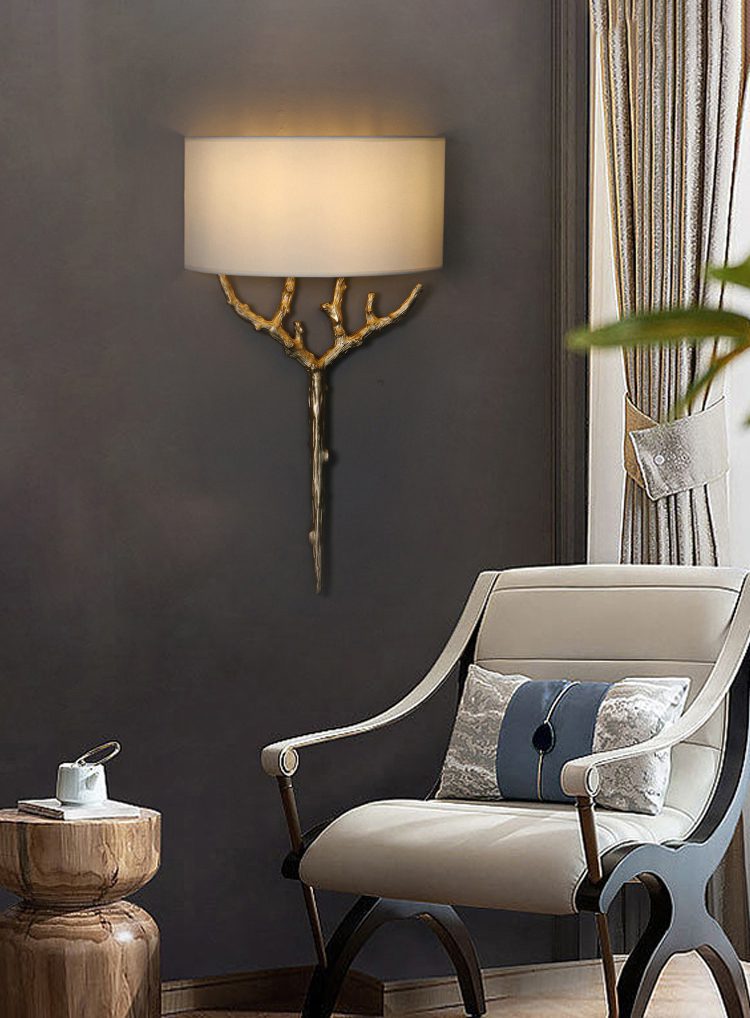 Brass Branch Wall Lamp - Elegant LED Indoor Lighting Fixture