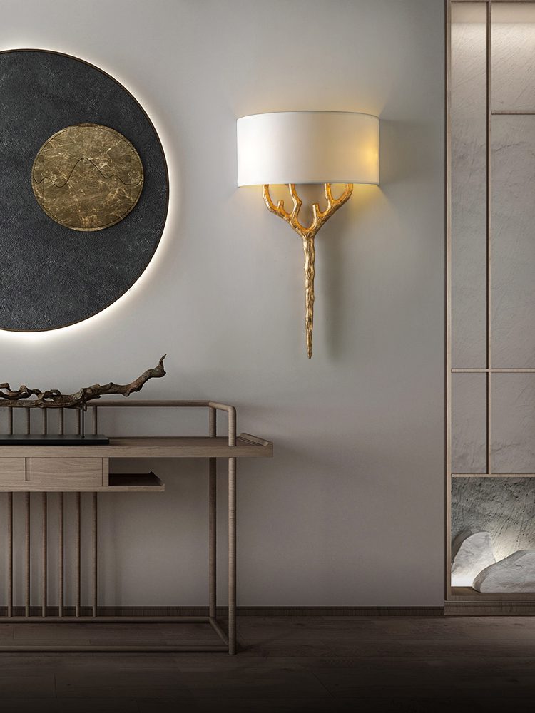 Brass Branch Wall Lamp - Elegant LED Indoor Lighting Fixture