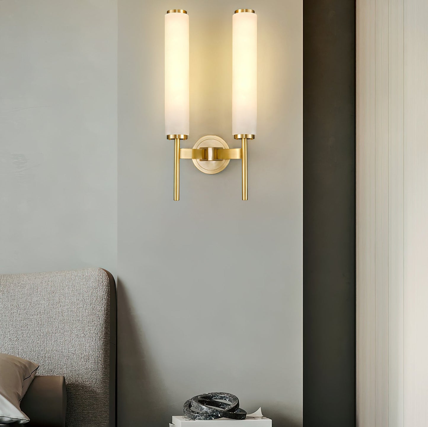 Brindisi Wall Sconce - Antique Brass LED Indoor Lighting