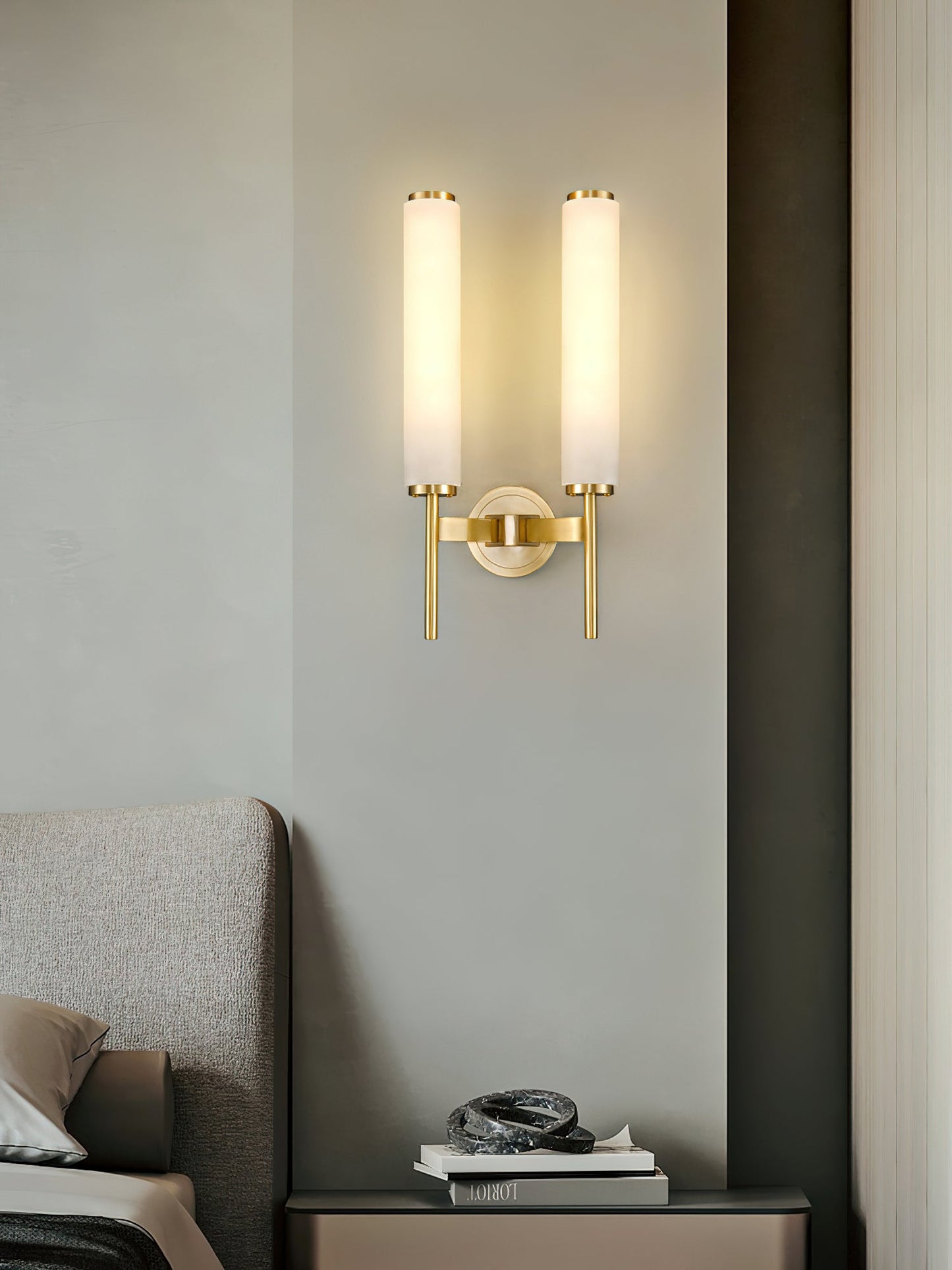 Brindisi Wall Sconce - Antique Brass LED Indoor Lighting