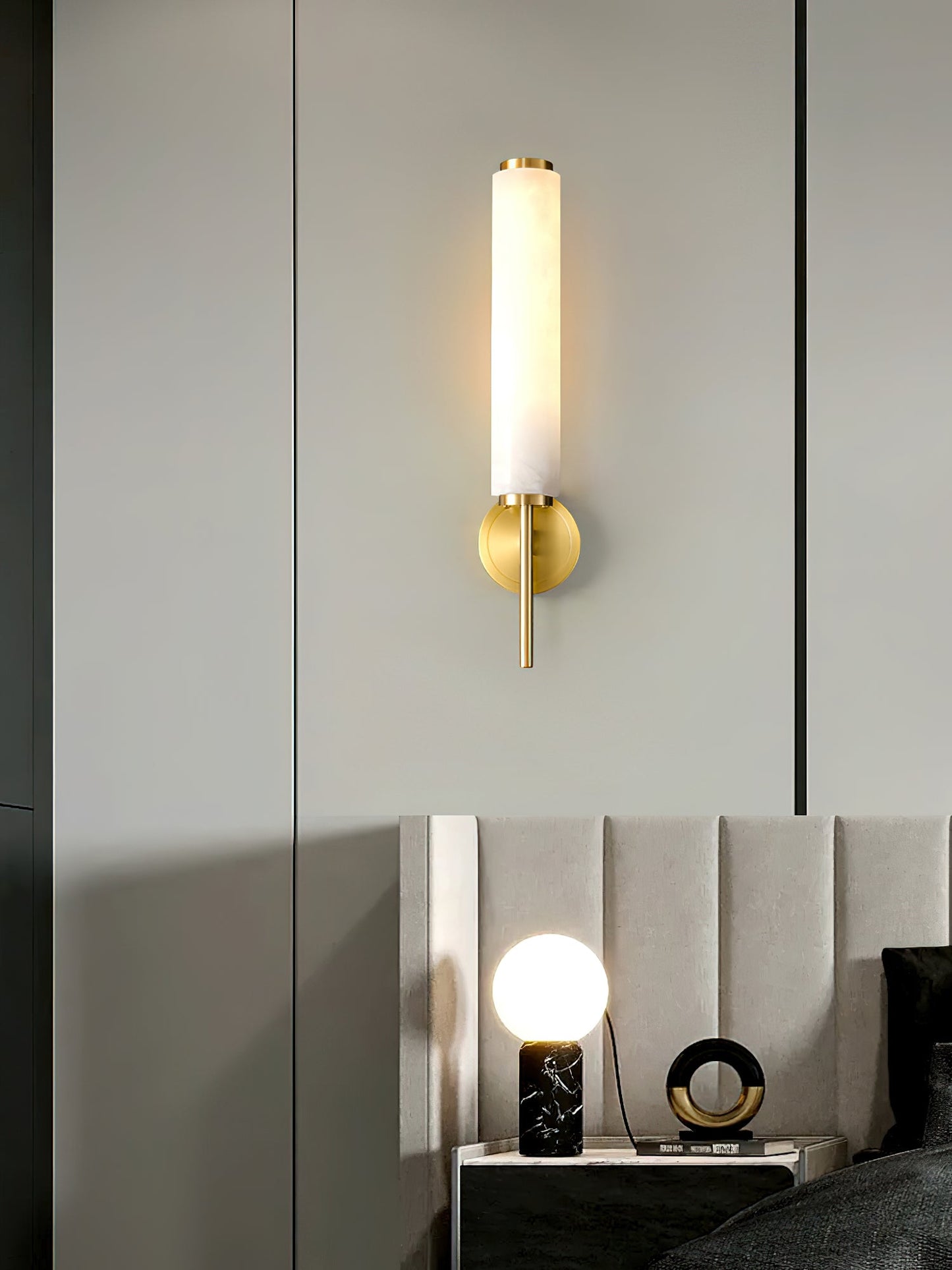 Brindisi Wall Sconce - Antique Brass LED Indoor Lighting