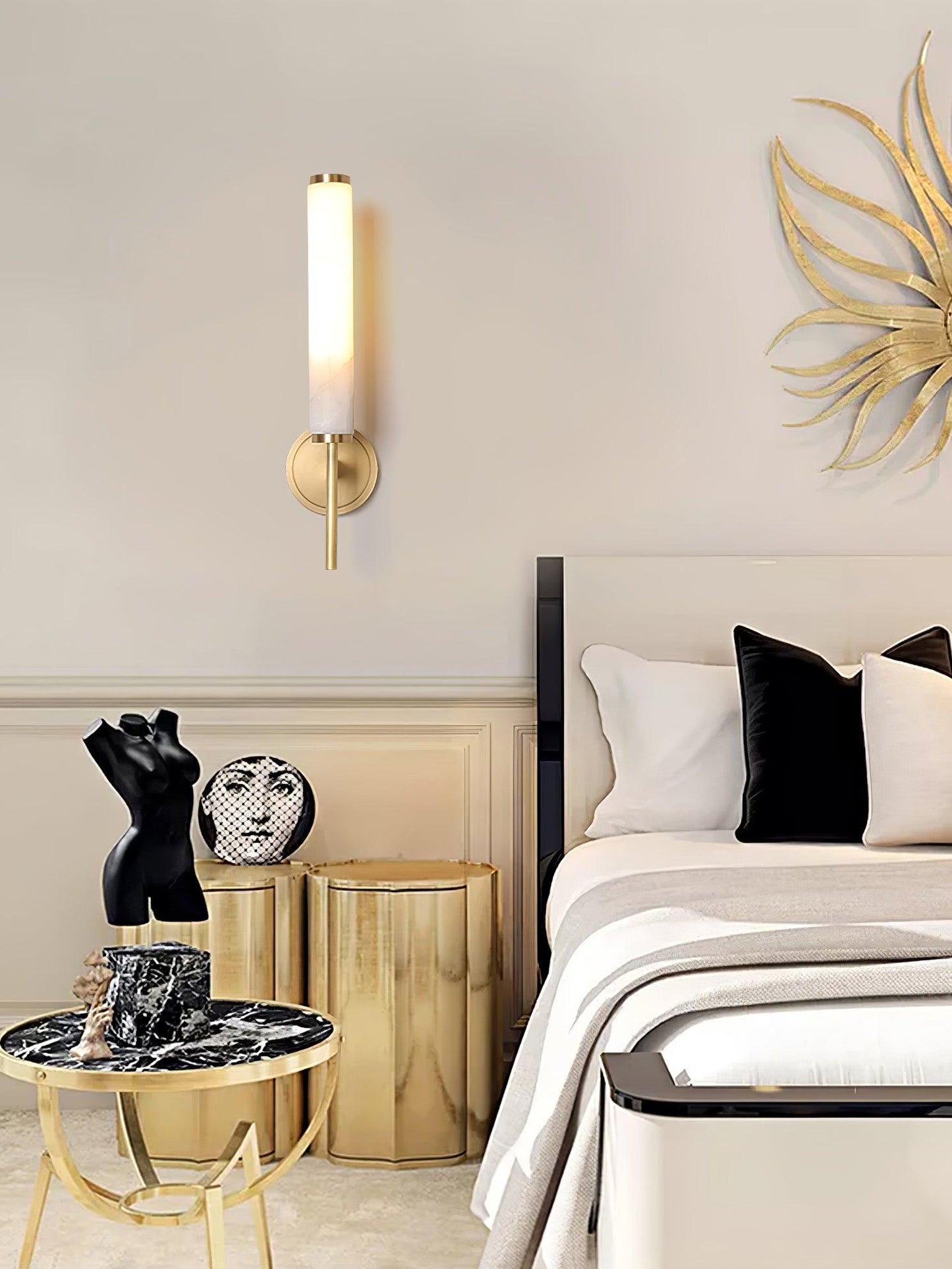 Brindisi Wall Sconce - Antique Brass LED Indoor Lighting