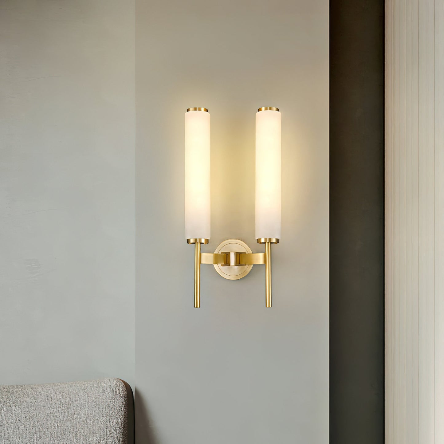 Brindisi Wall Sconce - Antique Brass LED Indoor Lighting