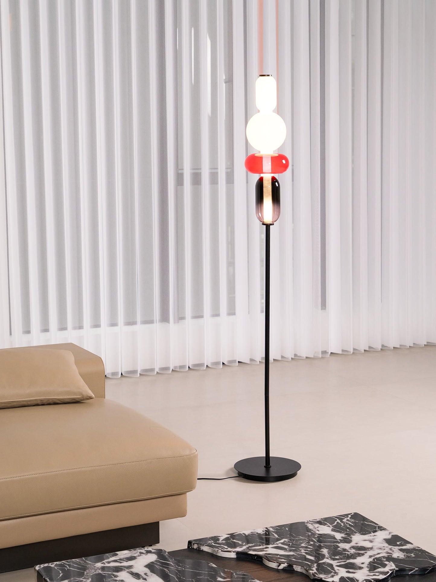 Candied Glass Floor Light with Integrated LED - Indoor Lamp