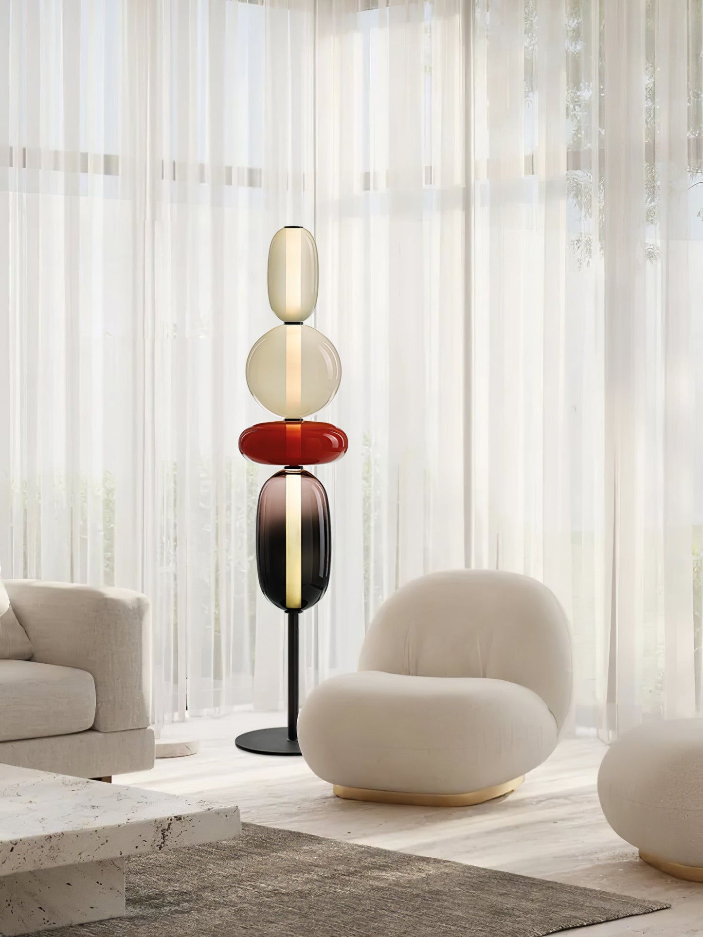 Candied Glass Floor Light with Integrated LED - Indoor Lamp