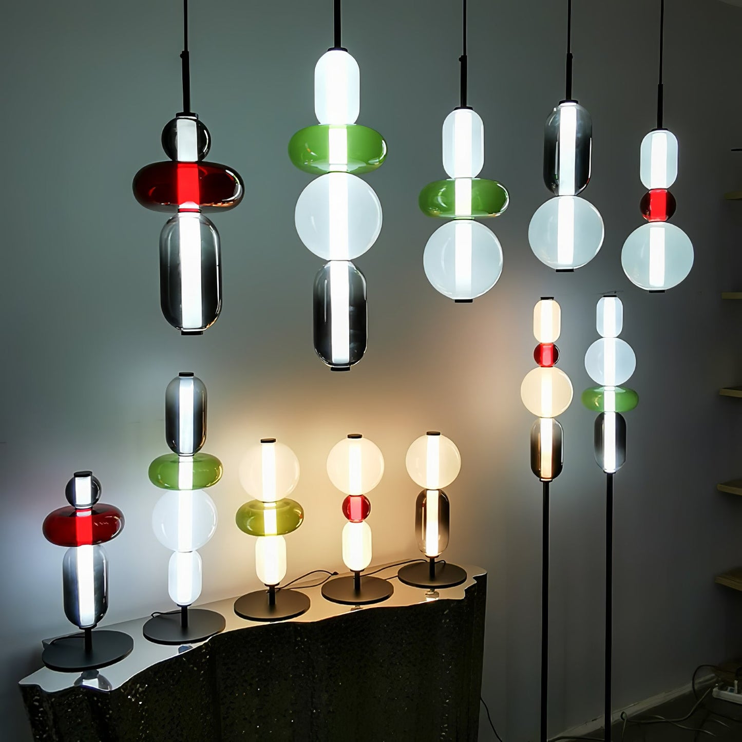 Candied Glass Floor Light with Integrated LED - Indoor Lamp