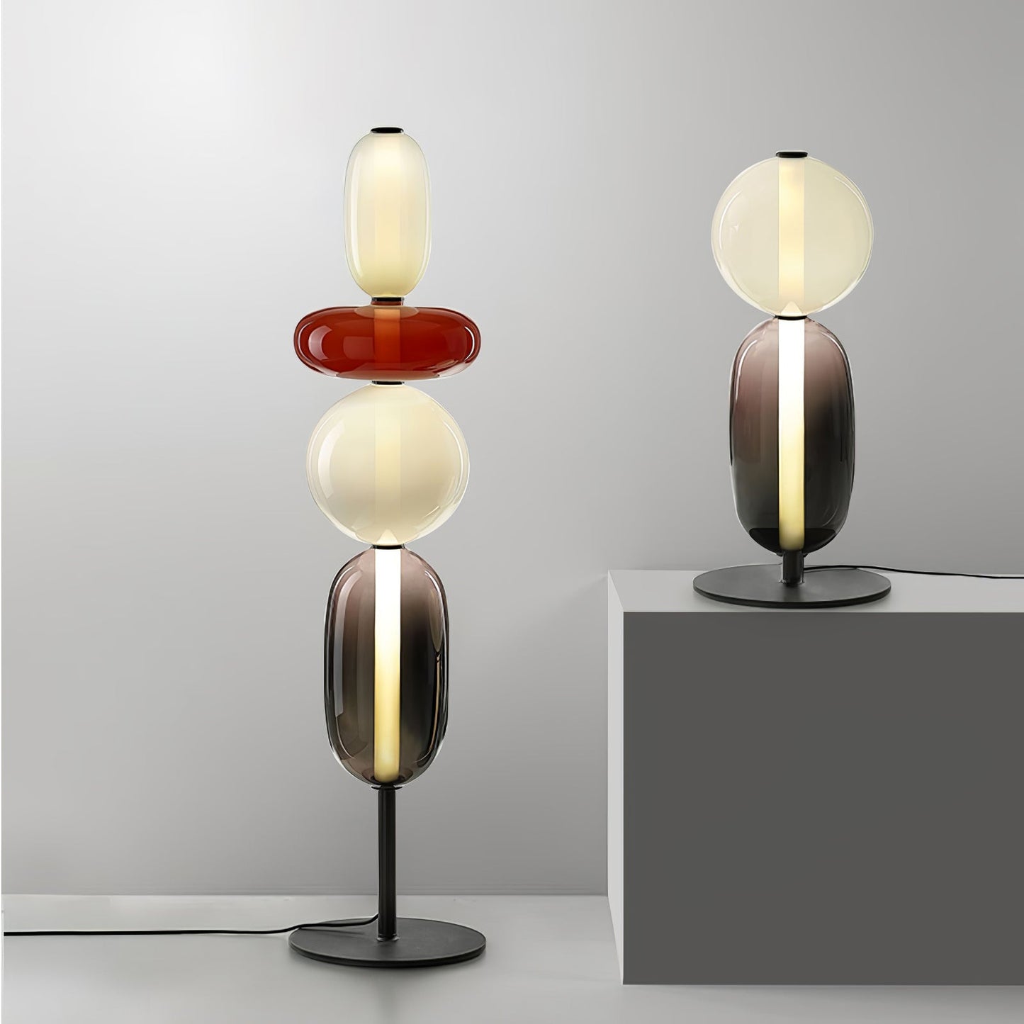 Candied Glass Floor Light with Integrated LED - Indoor Lamp