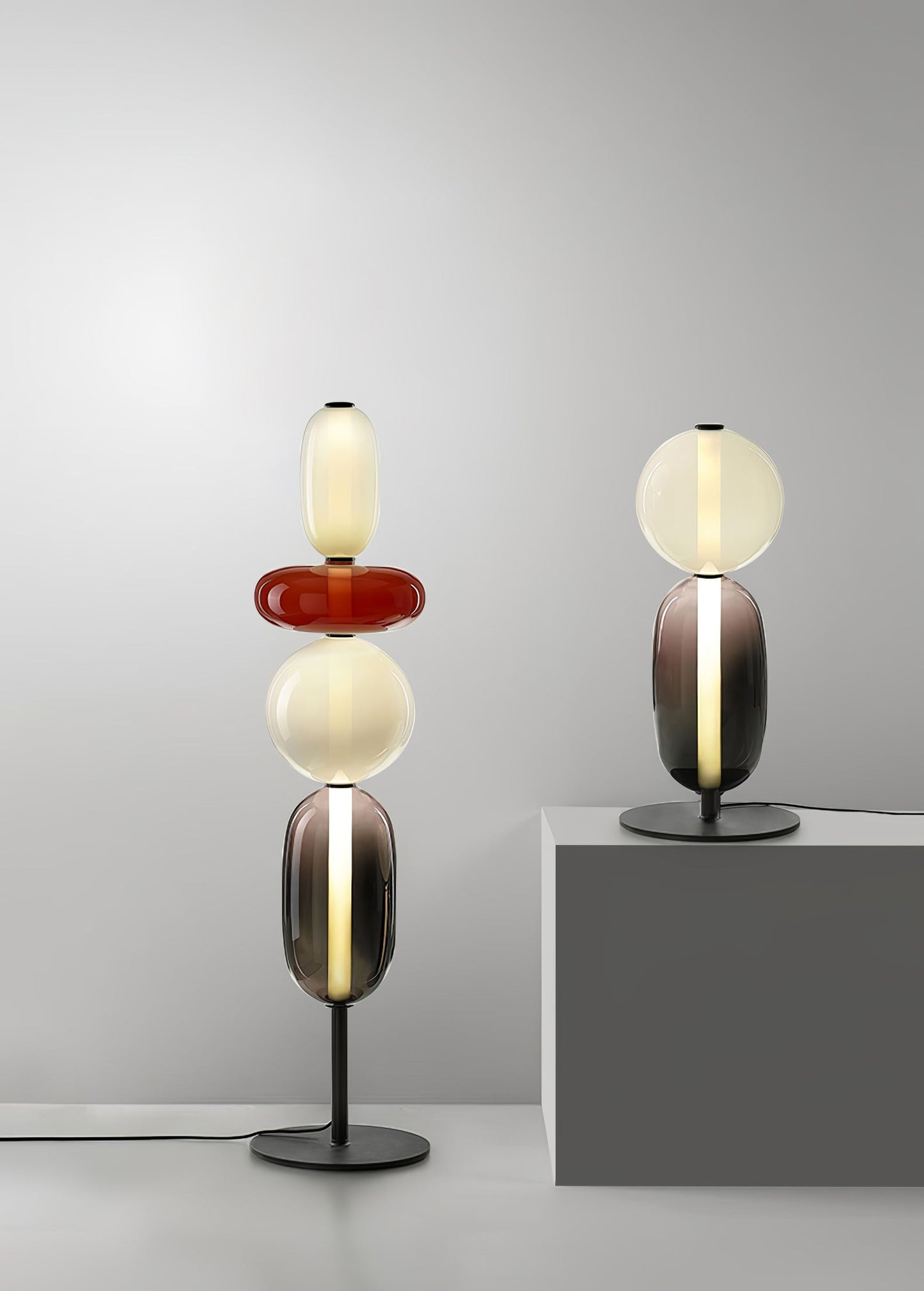 Candied Glass Floor Light with Integrated LED - Indoor Lamp