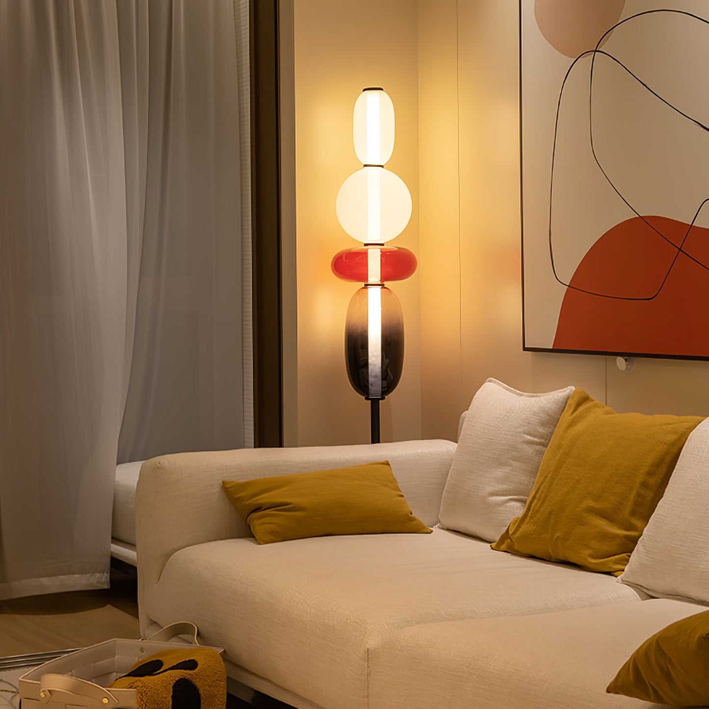 Candied Glass Floor Light with Integrated LED - Indoor Lamp