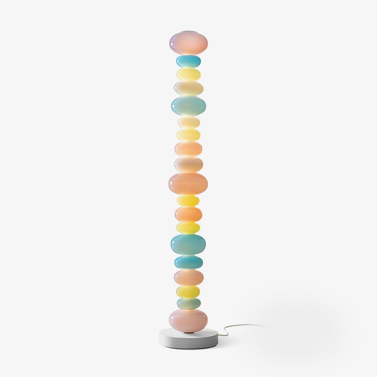 Candy Floor Lamp with Multicolor Glass and LED Light