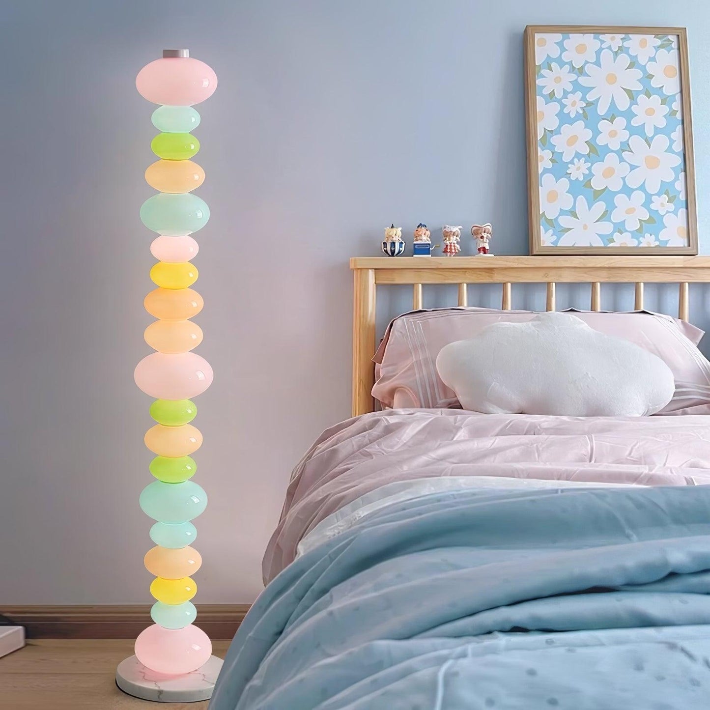 Candy Floor Lamp with Multicolor Glass and LED Light