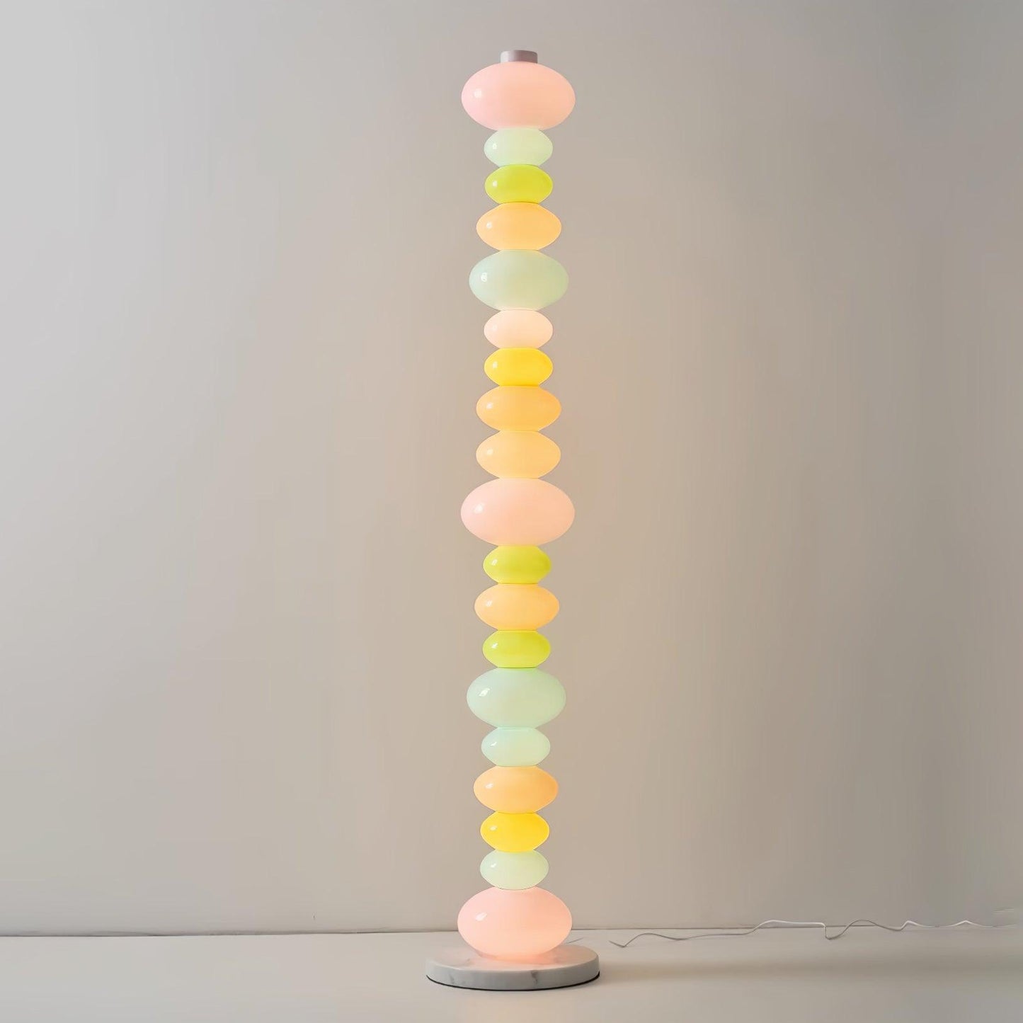 Candy Floor Lamp with Multicolor Glass and LED Light