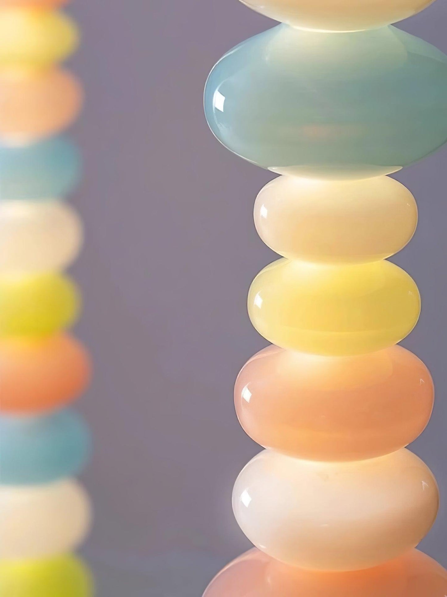 Candy Floor Lamp with Multicolor Glass and LED Light