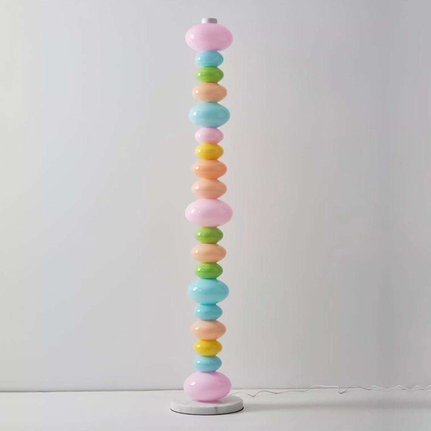 Candy Floor Lamp with Multicolor Glass and LED Light