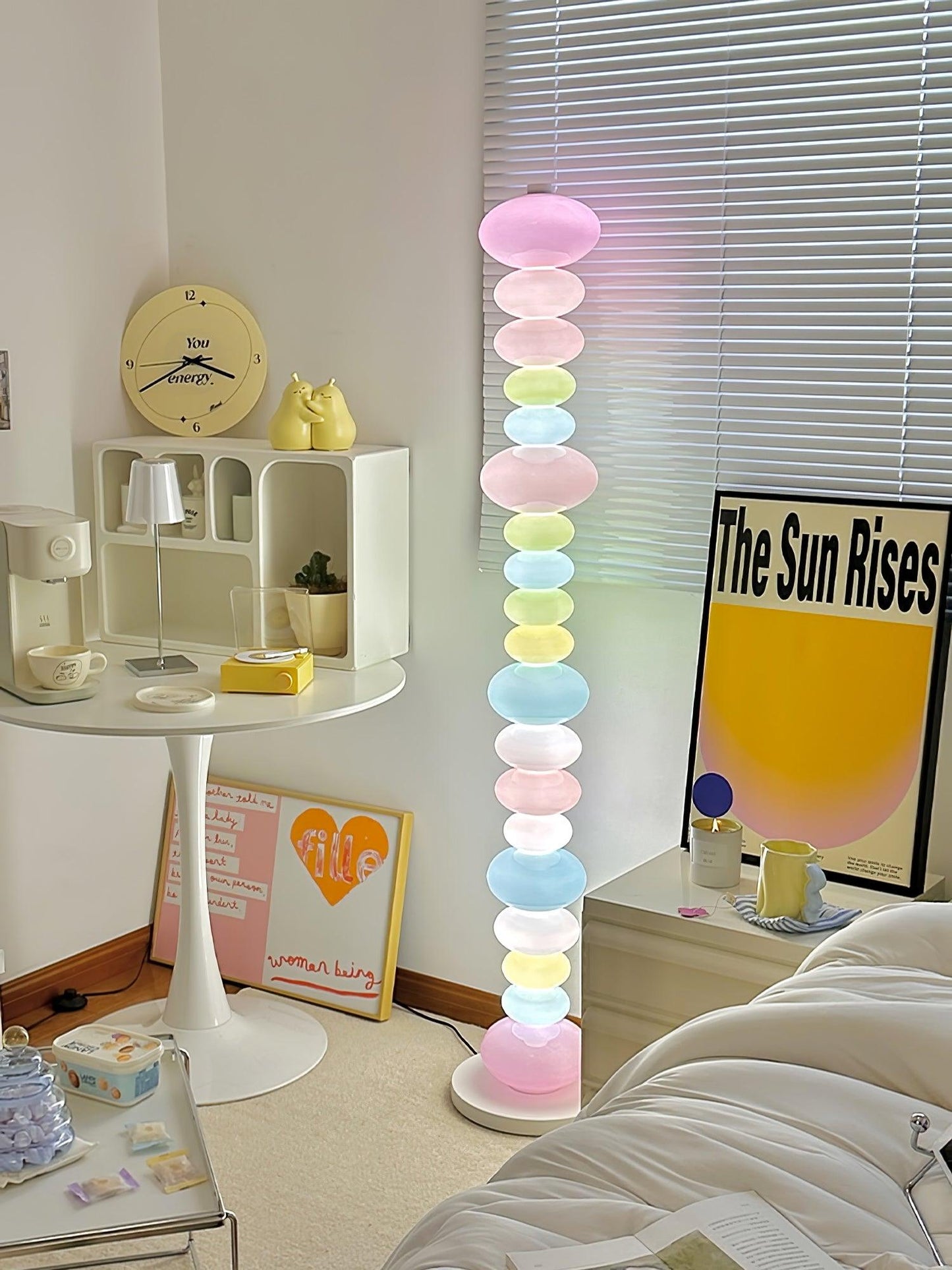 Candy Floor Lamp with Multicolor Glass and LED Light
