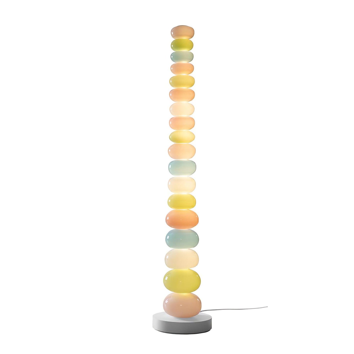 Candy Floor Lamp with Multicolor Glass and LED Light