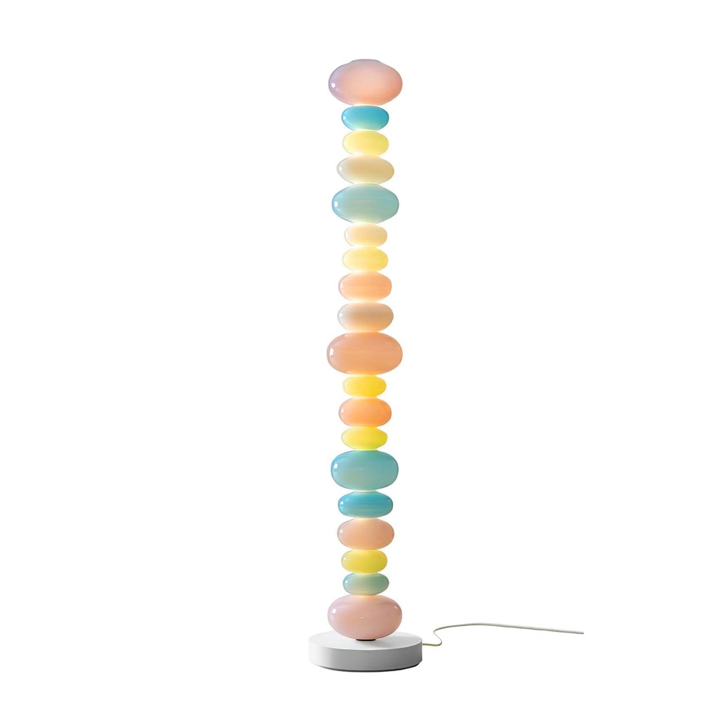 Candy Floor Lamp with Multicolor Glass and LED Light
