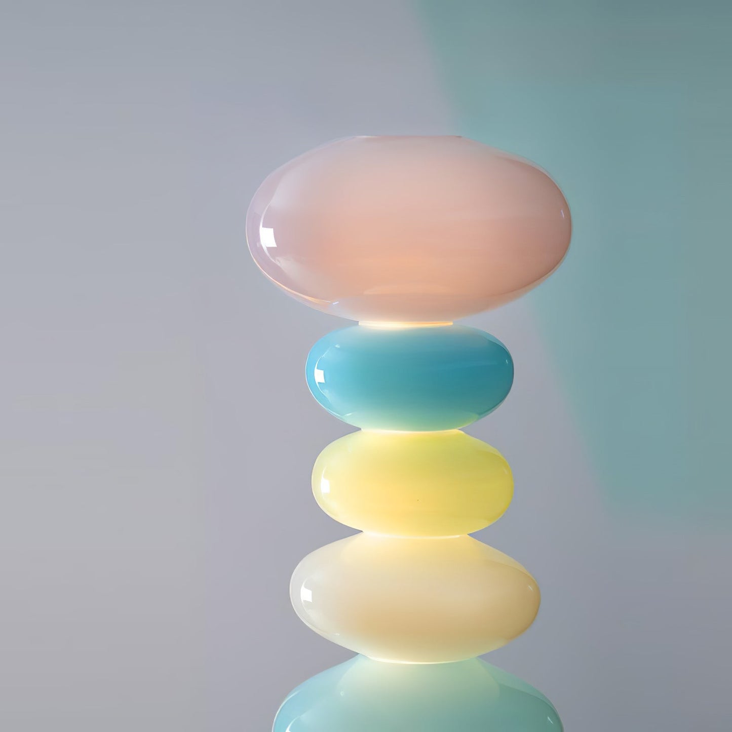 Candy Floor Lamp with Multicolor Glass and LED Light