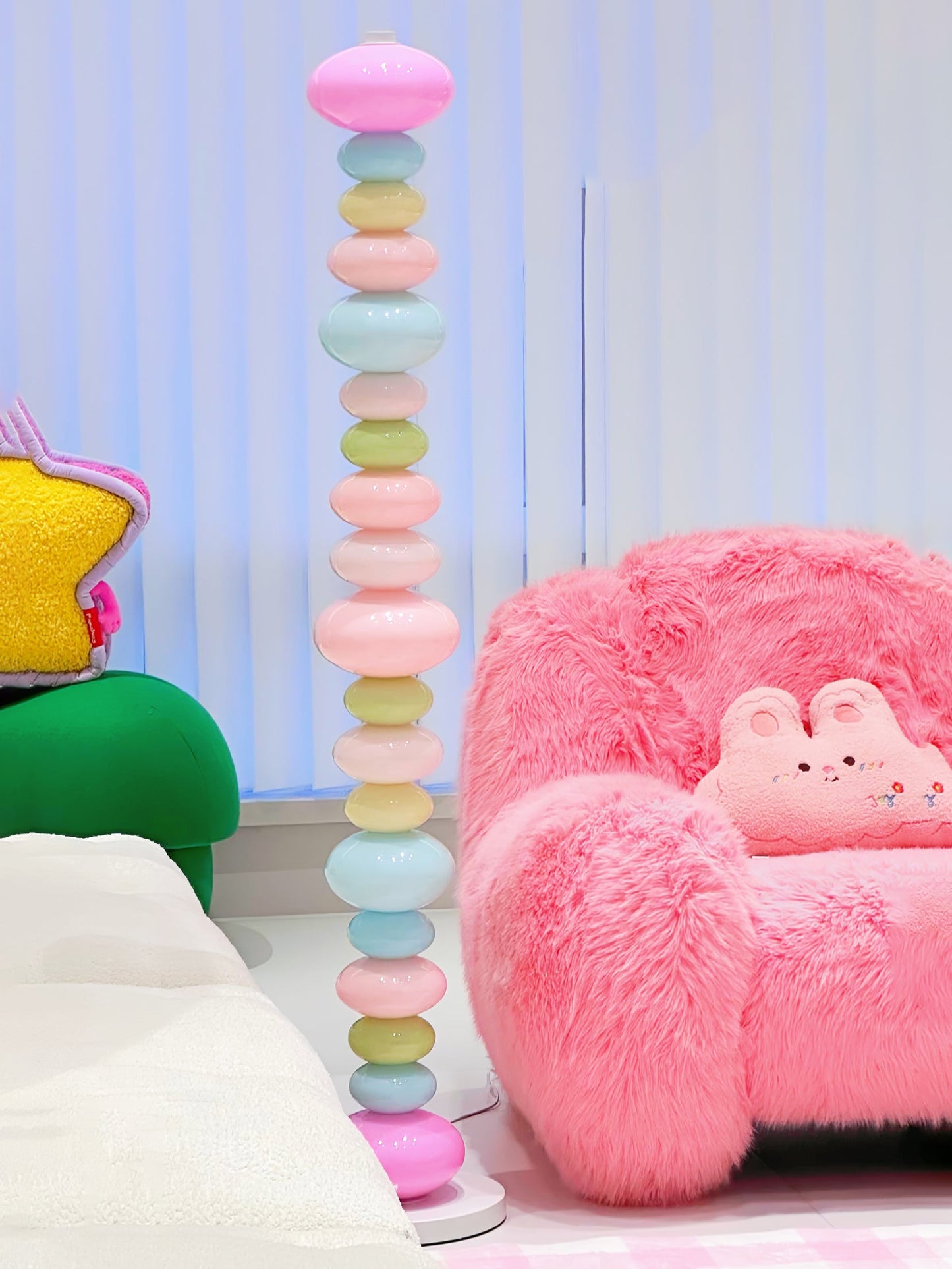Candy Floor Lamp with Multicolor Glass and LED Light