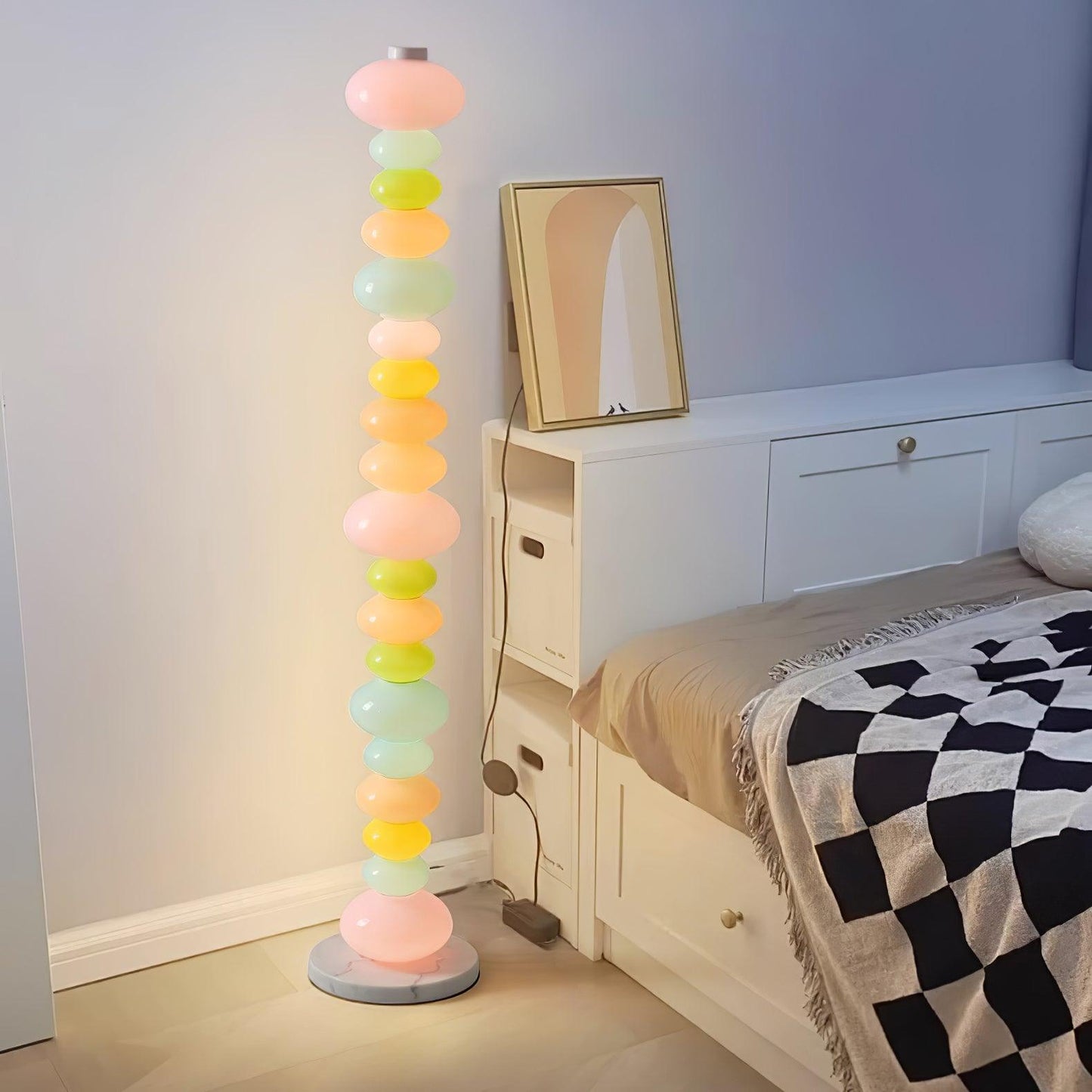 Candy Floor Lamp with Multicolor Glass and LED Light