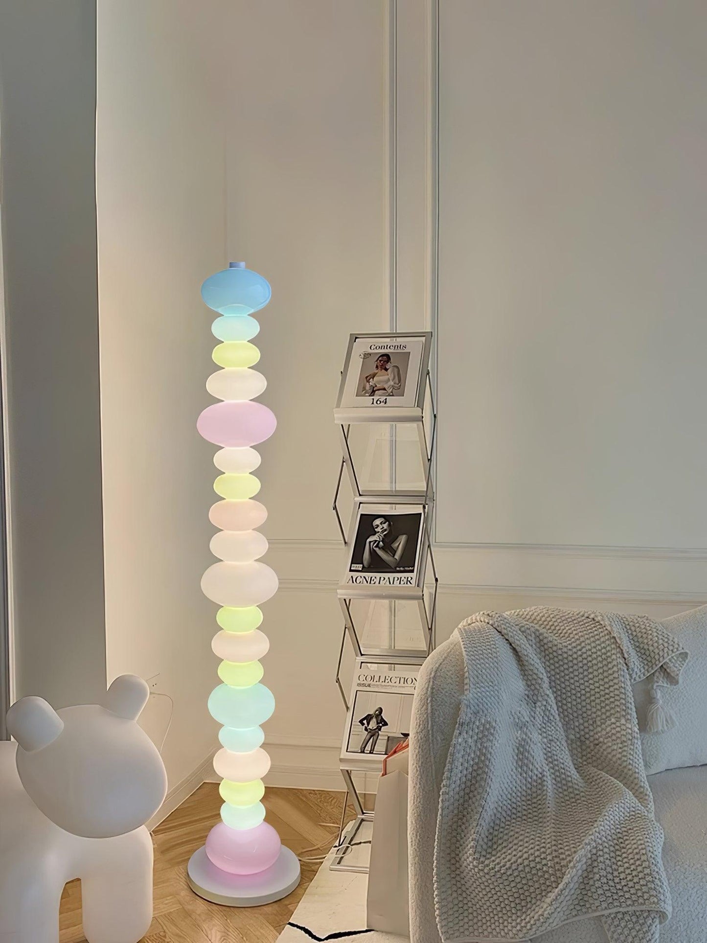 Candy Floor Lamp with Multicolor Glass and LED Light