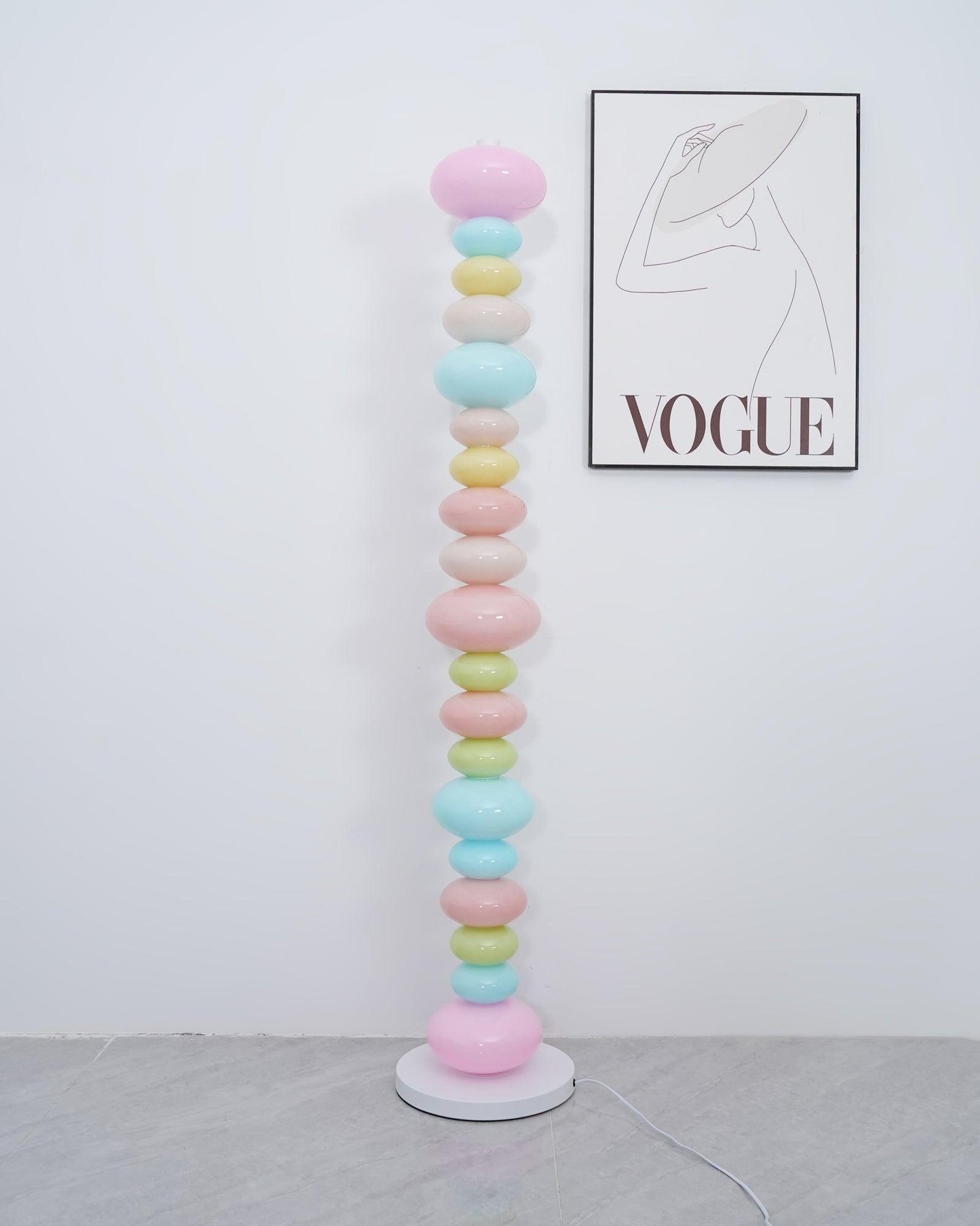 Candy Floor Lamp with Multicolor Glass and LED Light