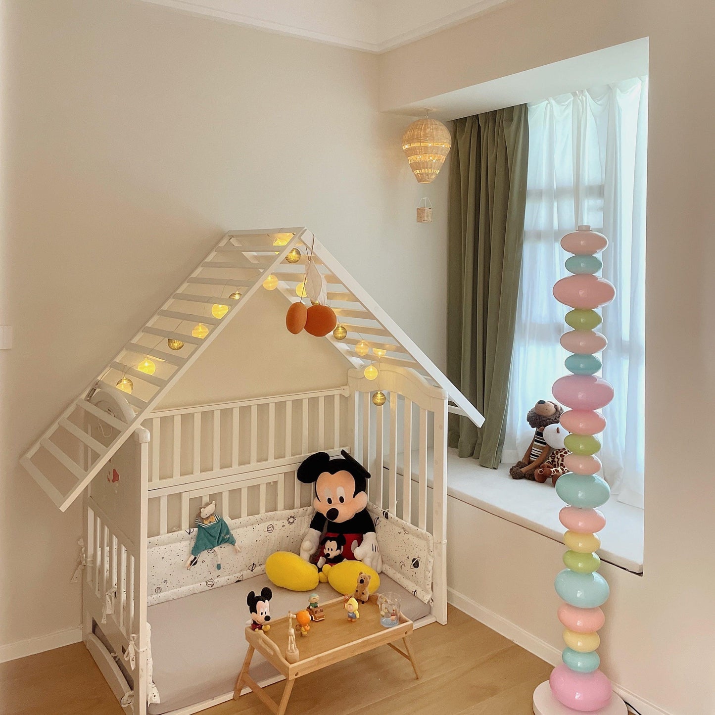 Candy Floor Lamp with Multicolor Glass and LED Light