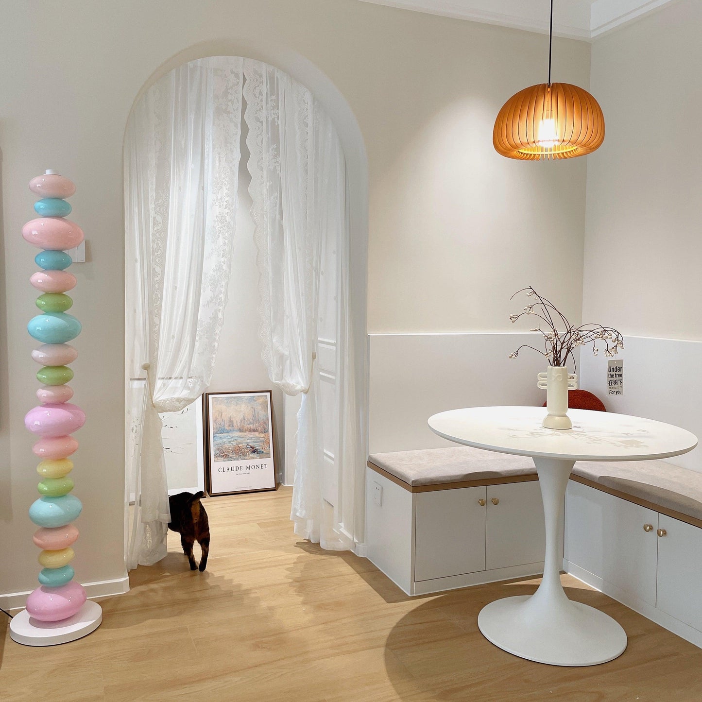 Candy Floor Lamp with Multicolor Glass and LED Light