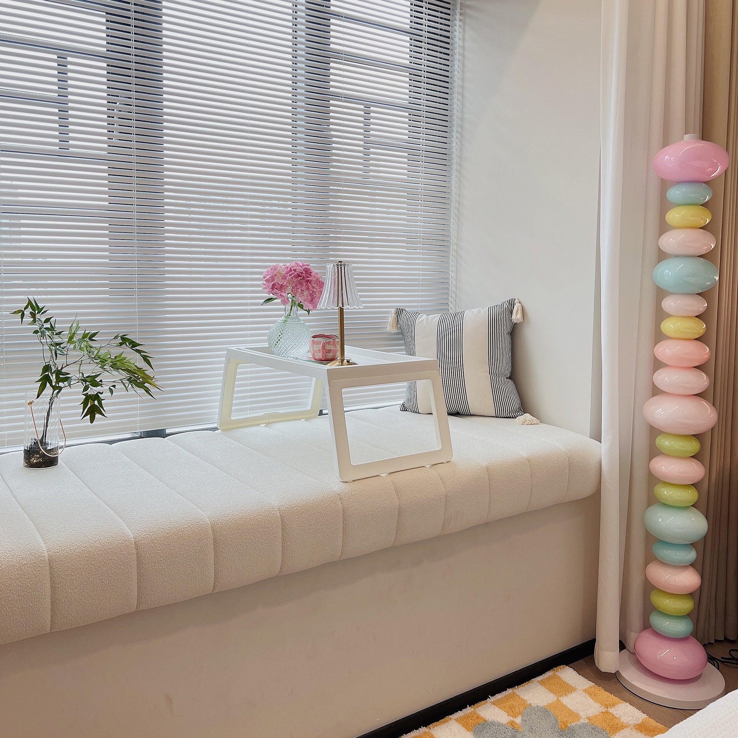 Candy Floor Lamp with Multicolor Glass and LED Light