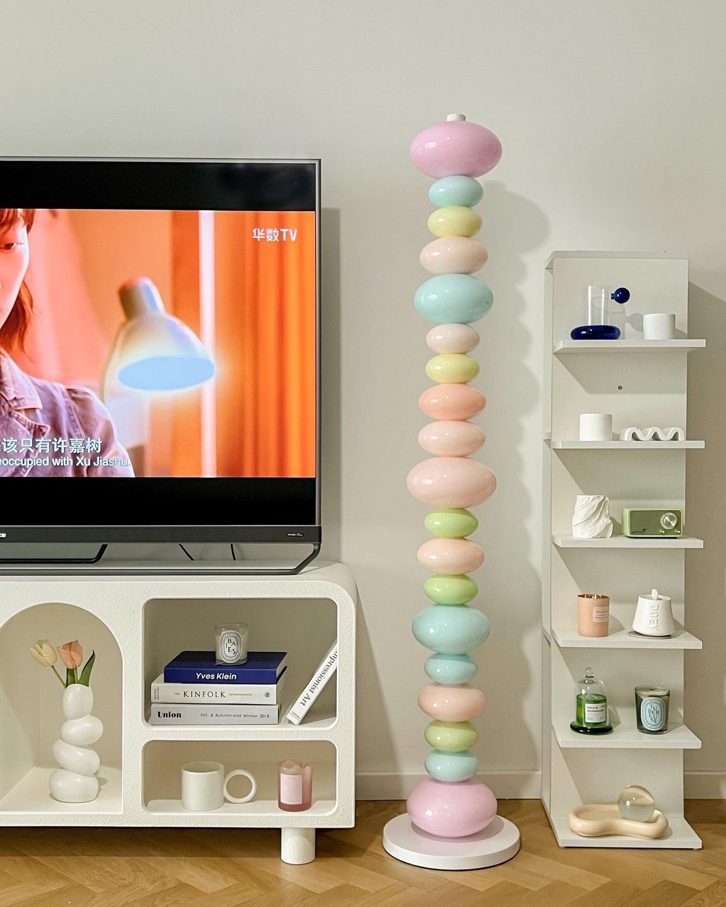 Candy Floor Lamp with Multicolor Glass and LED Light