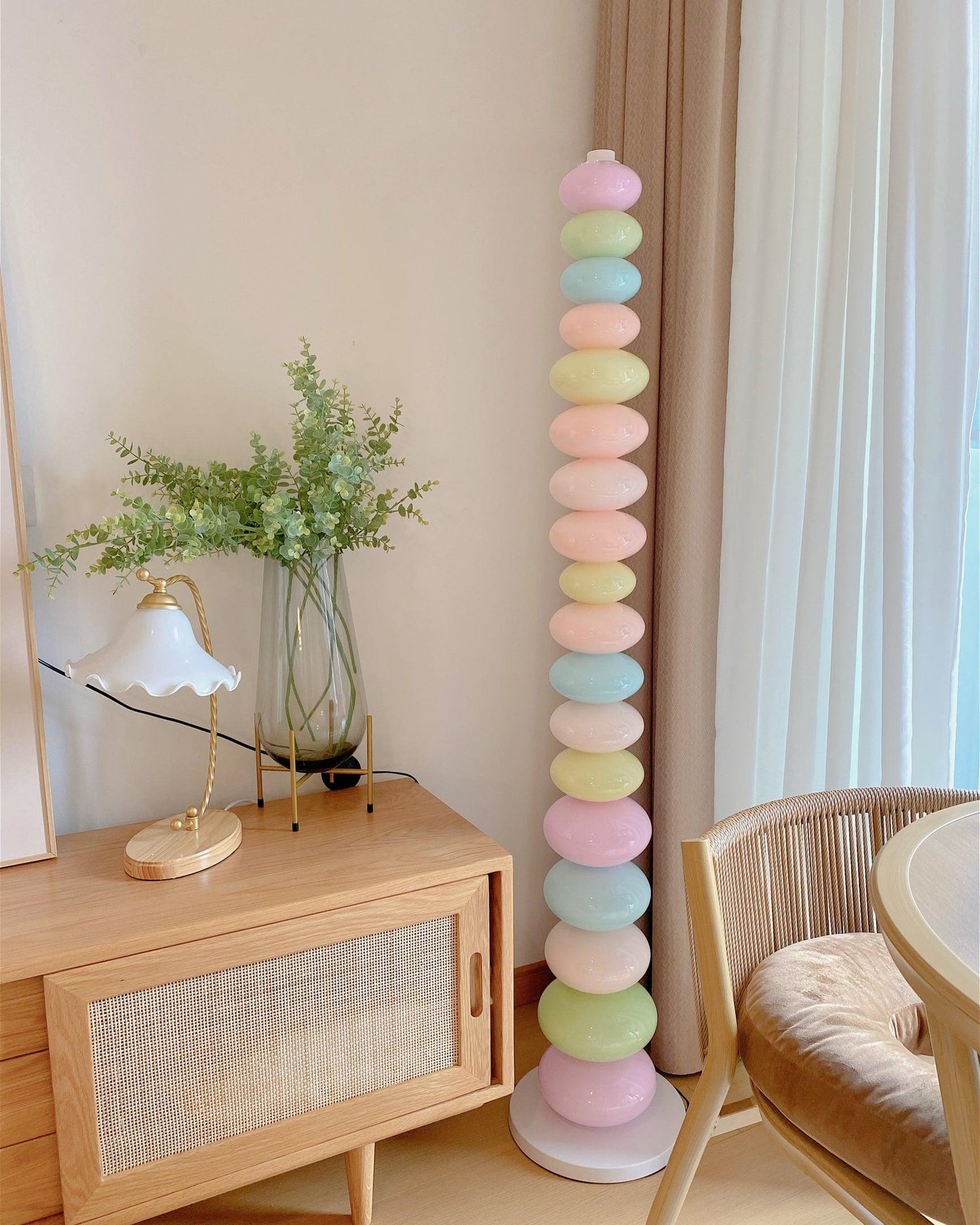 Candy Floor Lamp with Multicolor Glass and LED Light