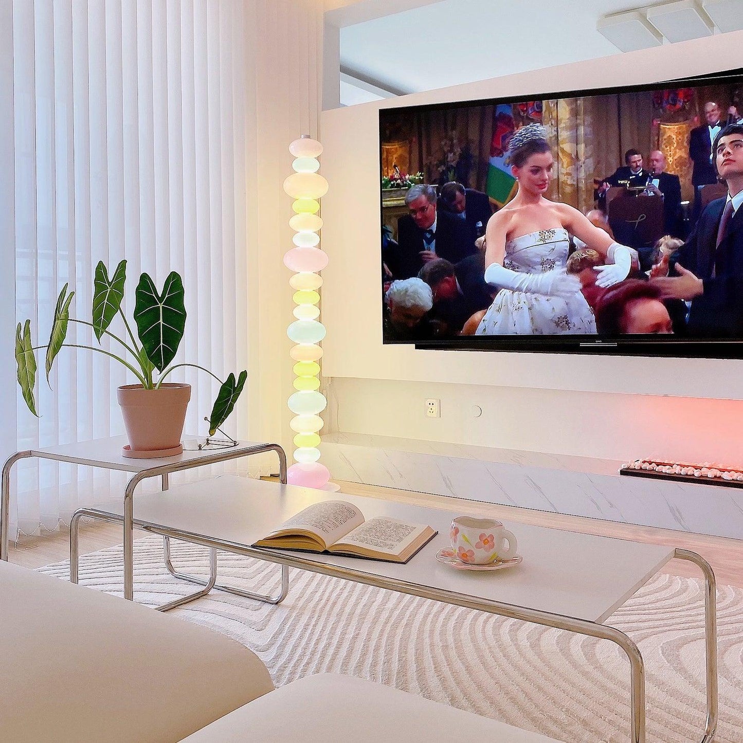 Candy Floor Lamp with Multicolor Glass and LED Light