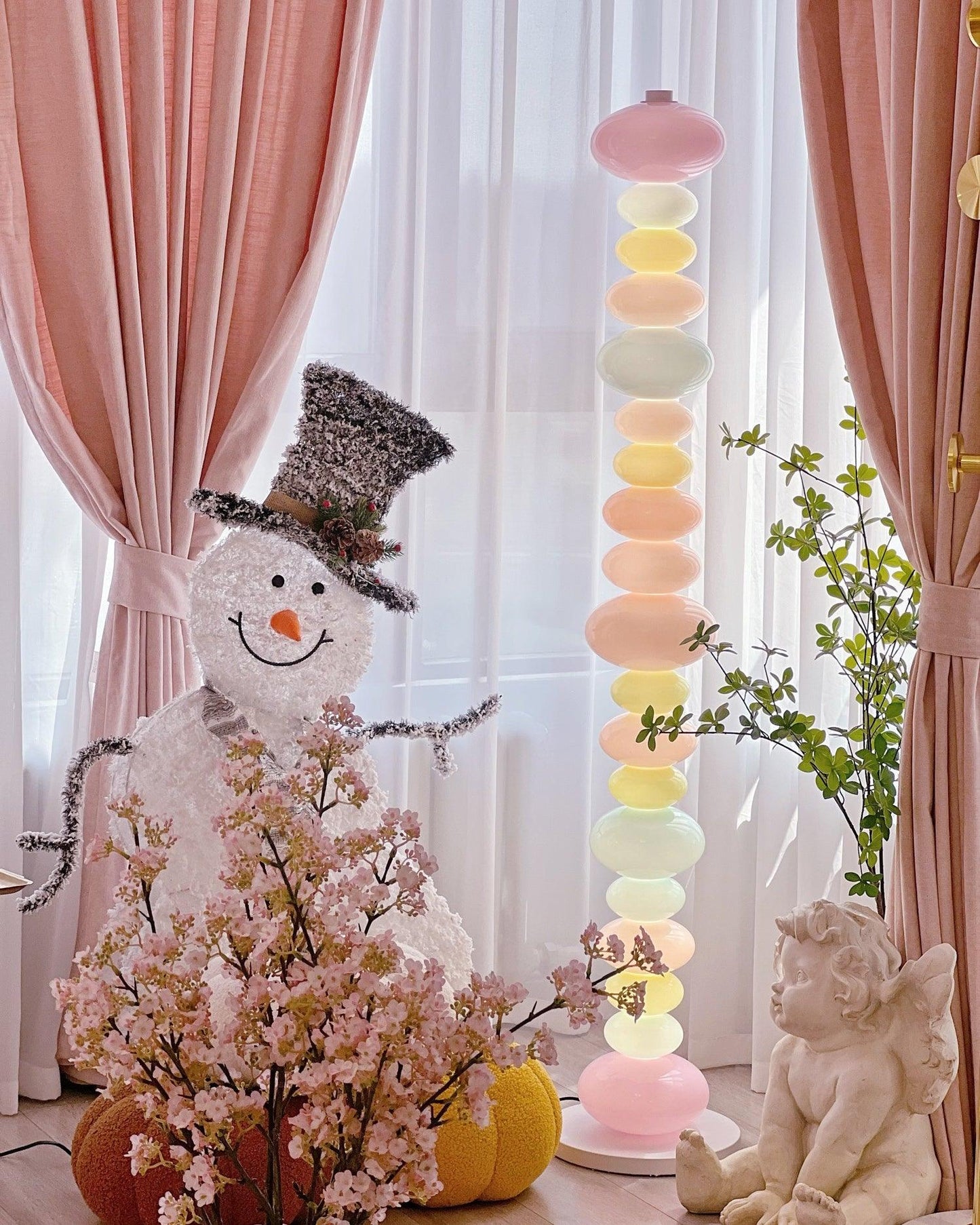 Candy Floor Lamp with Multicolor Glass and LED Light