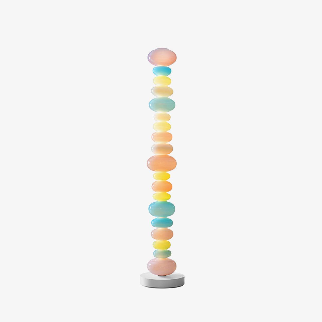 Candy Floor Lamp with Multicolor Glass and LED Light