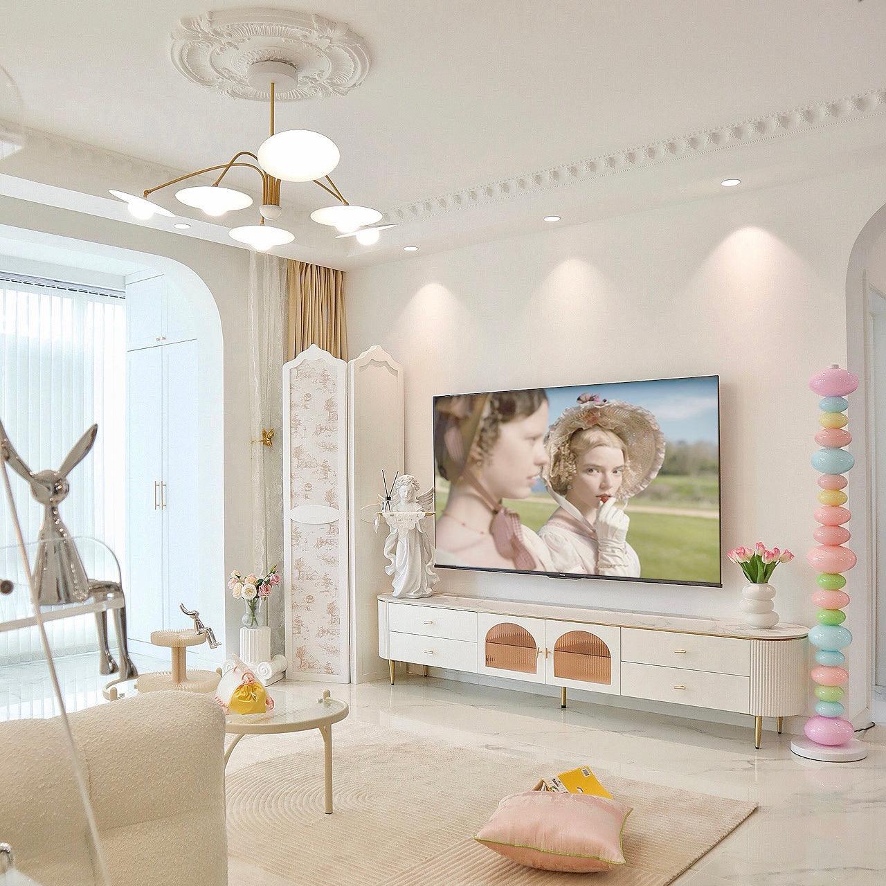 Candy Floor Lamp with Multicolor Glass and LED Light