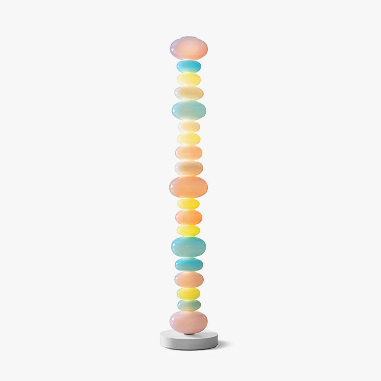 Candy Floor Lamp with Multicolor Glass and LED Light