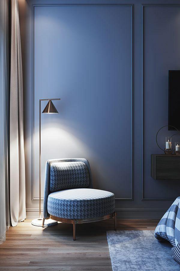 Captain Flint Floor Lamp with Marble Base and LED Light