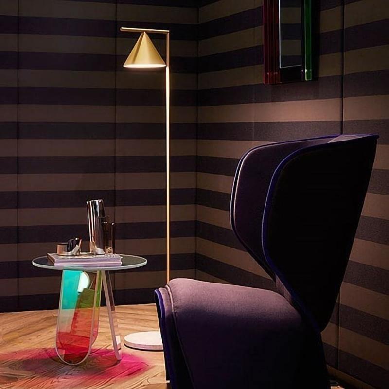 Captain Flint Floor Lamp with Marble Base and LED Light