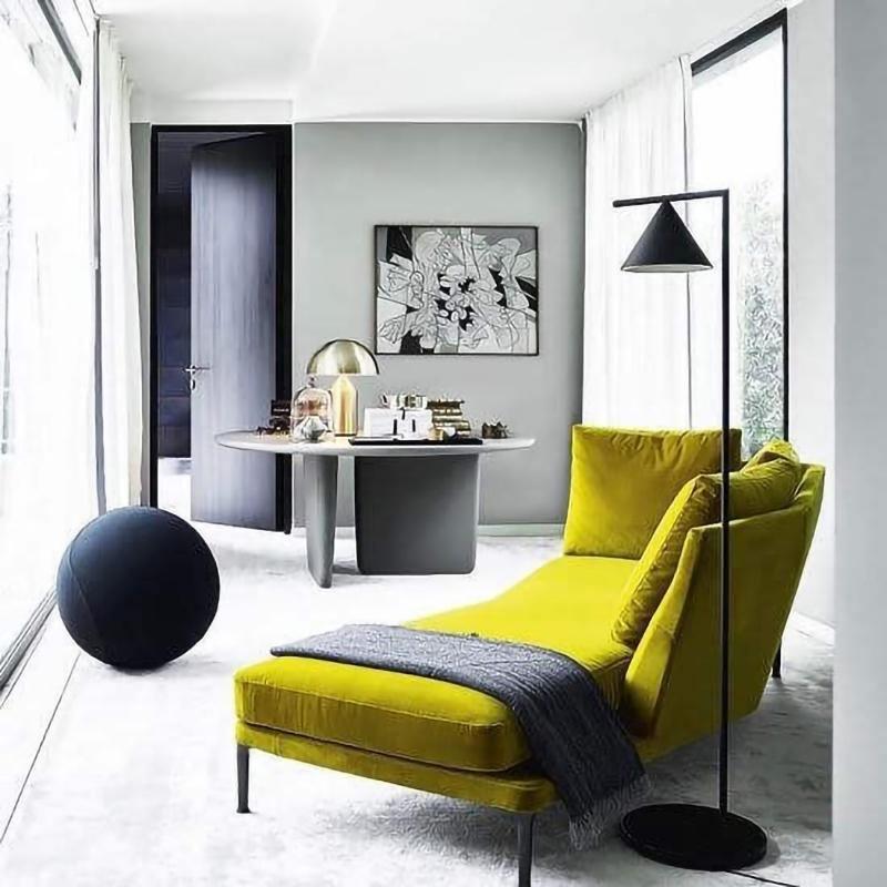 Captain Flint Floor Lamp with Marble Base and LED Light