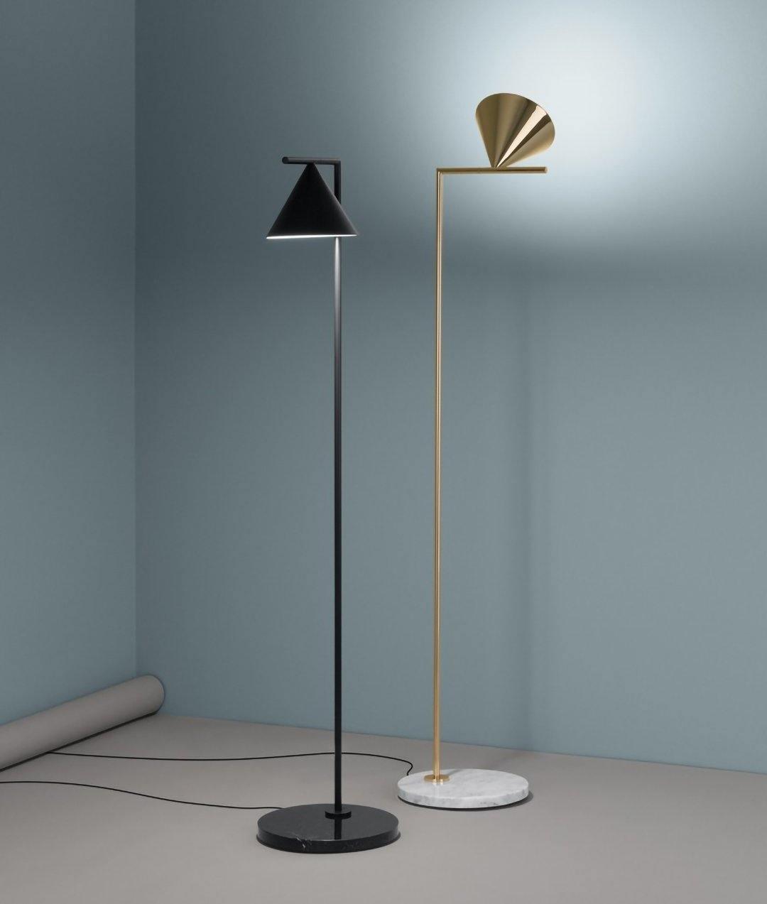 Captain Flint Floor Lamp with Marble Base and LED Light