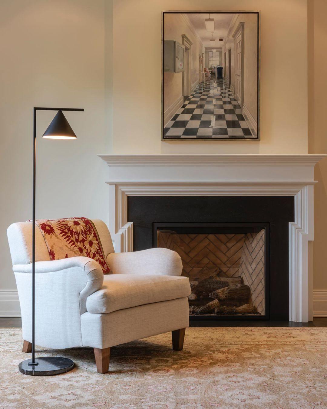 Captain Flint Floor Lamp with Marble Base and LED Light
