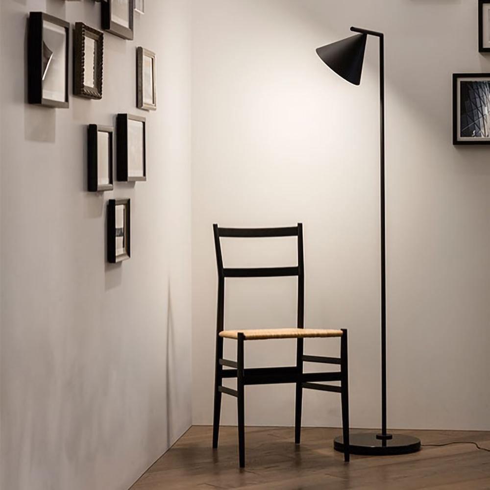 Captain Flint Floor Lamp with Marble Base and LED Light